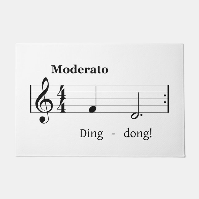 Paillasson Partition musicale pour Doorbell Sound Accueil hum (Devant)