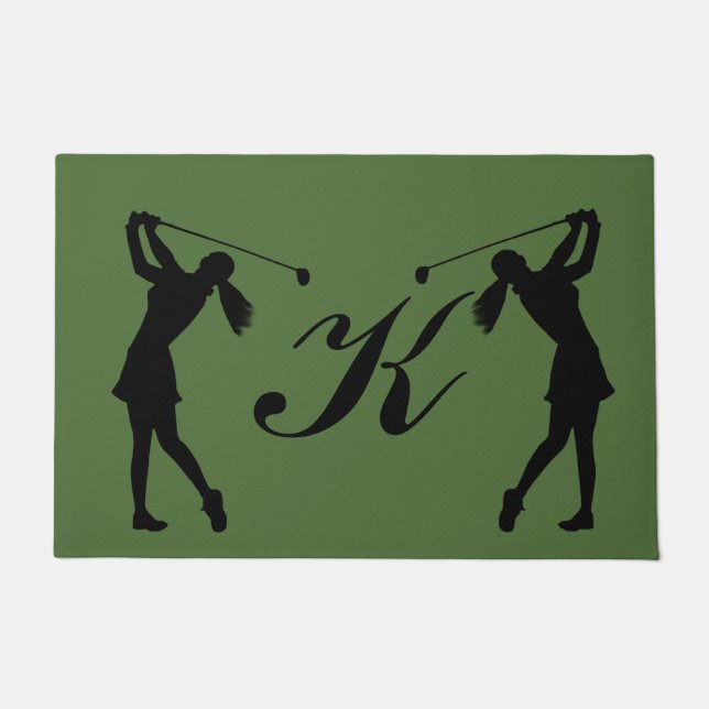 Paillasson Partouzeur de golf, femelle, monogramme (Devant)