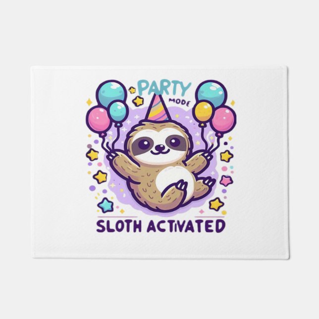 Paillasson Party Mode Sloth Activated Birthday Balloon Sloth  (Devant)