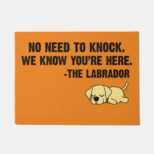 Paillasson Pas besoin de frapper le labrador