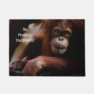 Paillasson "Pas de commerce de singes !"