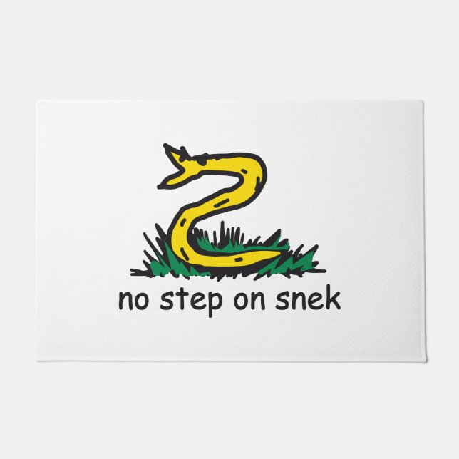Paillasson Pas de pas sur les mèmes de serpent Gadsden parodi (Devant)