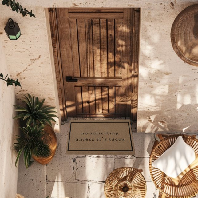 Paillasson Pas de sollicitation à moins que ce soit Tacos Cus (Créateur téléchargé)