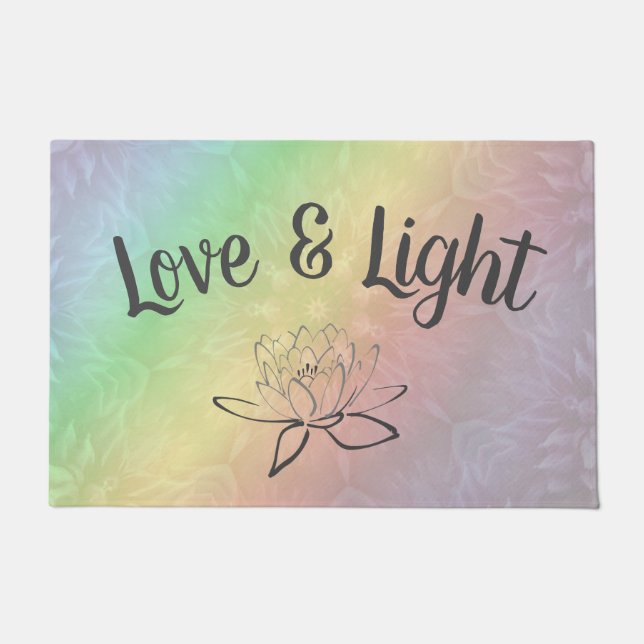 Paillasson Pastel arc-en-ciel Love & Lighta (Devant)