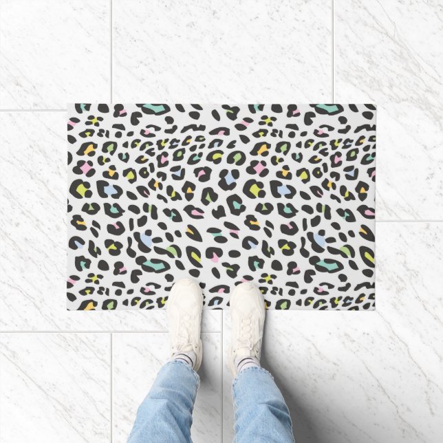 Paillasson Pastel Leopard Spot Motif (Intérieur)