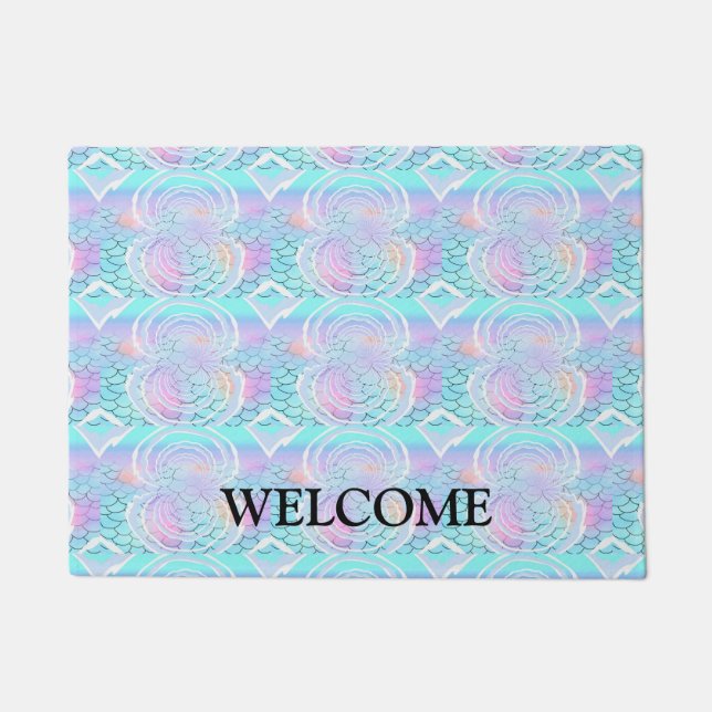 Paillasson Pastel Scales sous la mer (Devant)