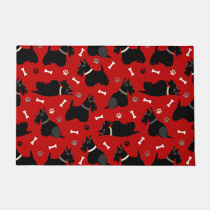 Paillasson Pâtes et os de Terrier écossais noir