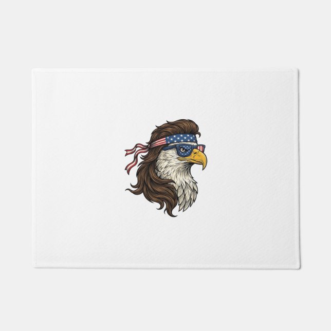 Paillasson Patriotic Eagle Mullet Vintage Engraving Vector De (Devant)