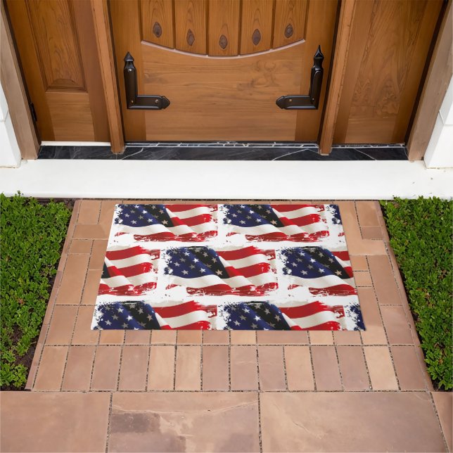 Paillasson Patriotique Juillet 4 Doormat (De plein air)