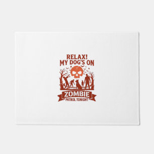 Paillasson Patrouille de Chien Zombie Relax ce Soir Halloween
