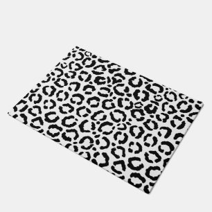 Paillasson Patteries du Black White Leopard animal