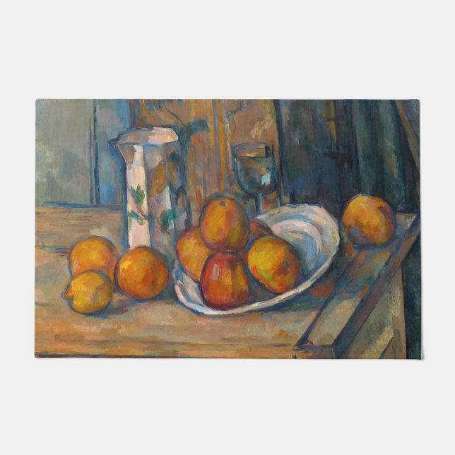Paillasson Paul Cezanne - Nature morte avec pot à lait et fru (Devant)