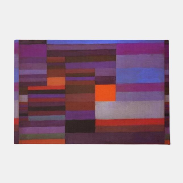 Paillasson Paul Klee Fire Le Soir Art Abstrait (Devant)