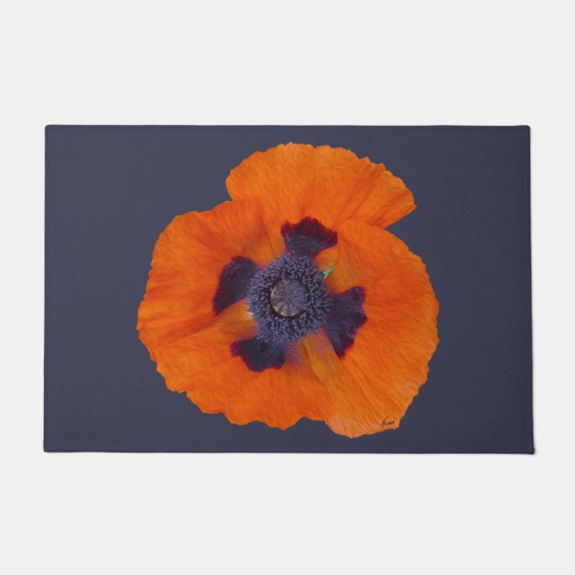 Paillasson Pavot orange écarlate 1 (Devant)