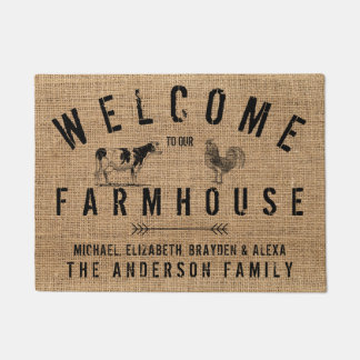 Paillasson Pays rustique Bienvenue dans notre ferme Animaux