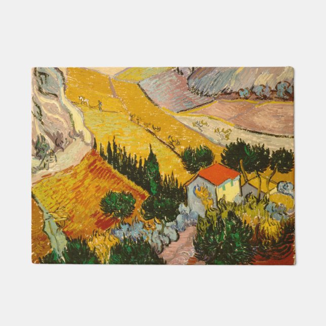 Paillasson Paysage avec Maison et PloughmaVincent van Gogh (Devant)