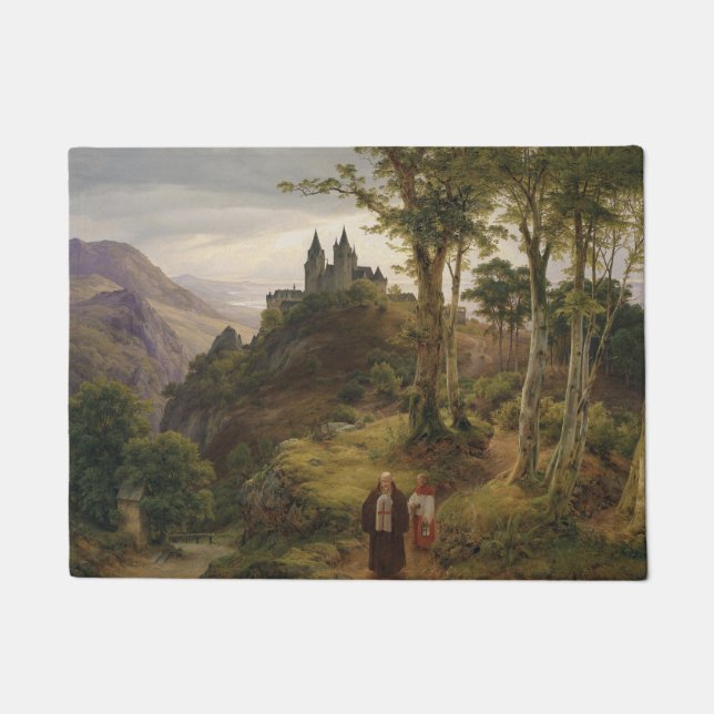 Paillasson Paysage romantique allemand avec complexe de monas (Devant)