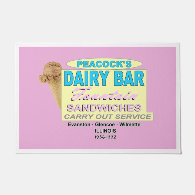 Paillasson Peacock Ice Cream Company of Illinois (Devant)