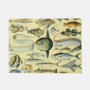 Paillasson Pêche scientifique vintage