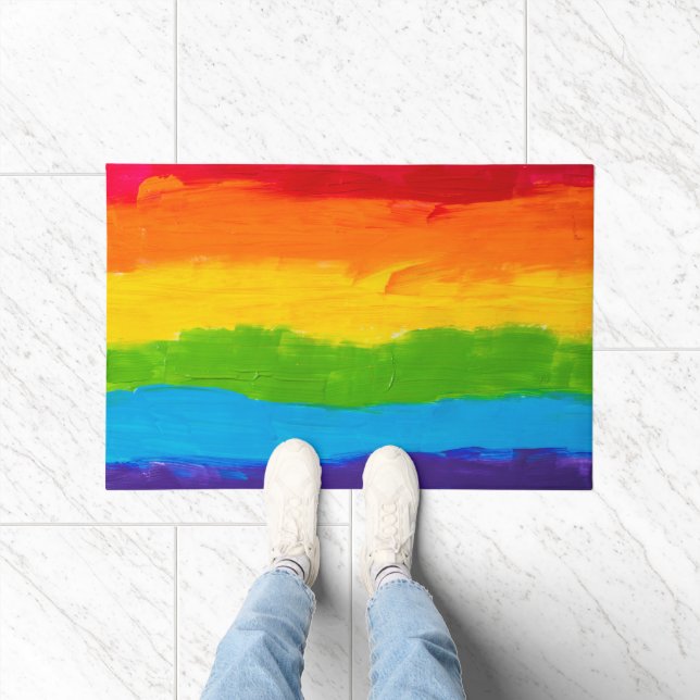 Paillasson Peinture à l'huile Rainbow LGBT Doormat - Bold Pri (Intérieur)