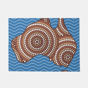 Paillasson Peinture à points en Australie aborigène