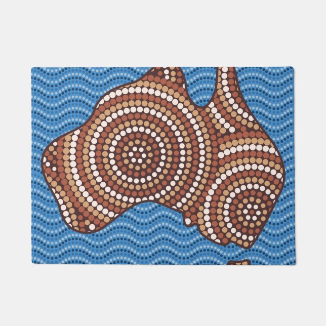 Paillasson Peinture à points en Australie aborigène (Devant)