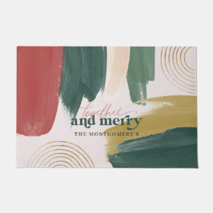 Paillasson Peinture Abstraite Moderne | Monogramme de Noël