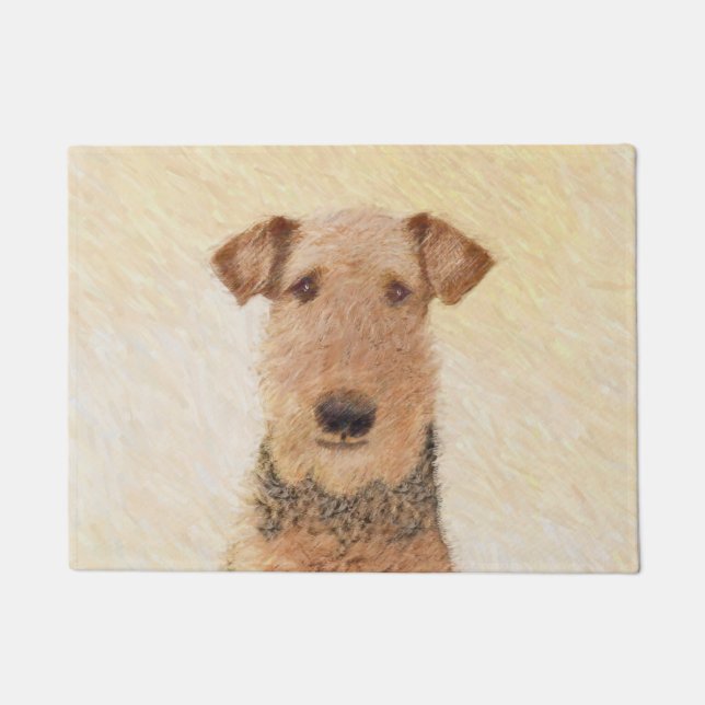 Paillasson Peinture Airedale Terrier - Cute Original Art (Devant)
