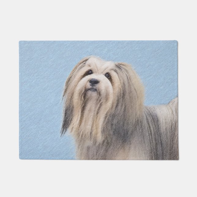 Paillasson Peinture (argentée) de Havanese - art original (Devant)