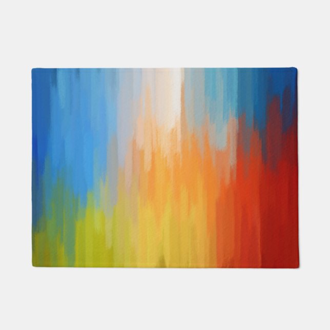 Paillasson Peinture colorée Abstraite (Devant)
