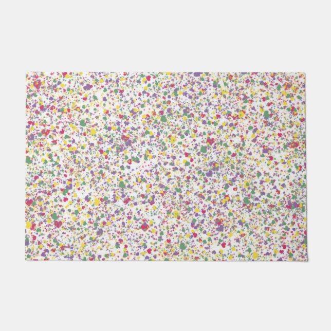 Paillasson Peinture colorée pour coeur, Abstraite (Devant)