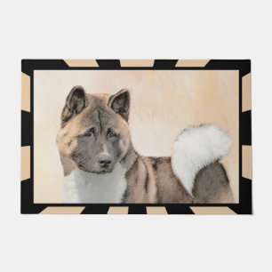 Paillasson Peinture d'Akita - Beau art original de chien