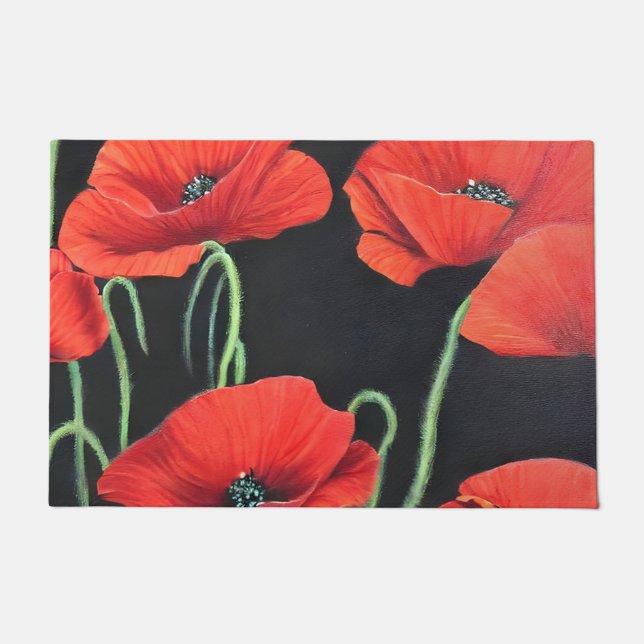 Paillasson Peinture d'art Red Poppies (Devant)