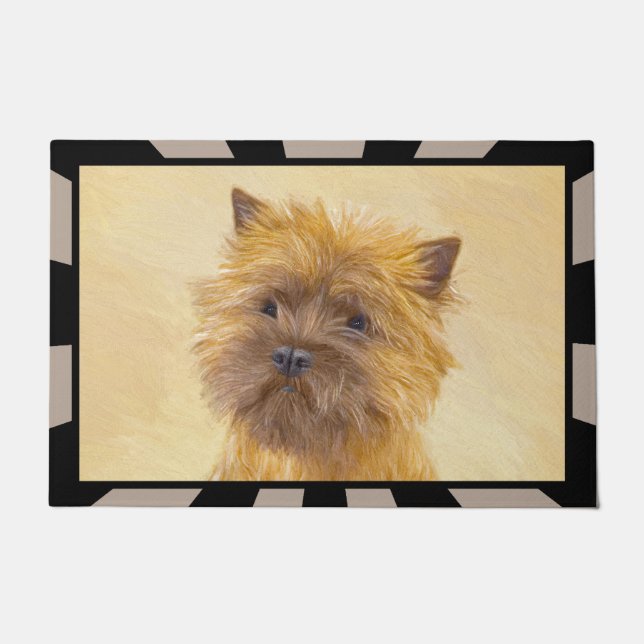 Paillasson Peinture de Cairn Terrier - Cute Original Dog Art (Devant)