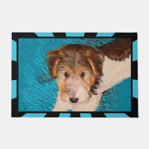 Paillasson Peinture de chiot Terrier Fox - Art de chien origi