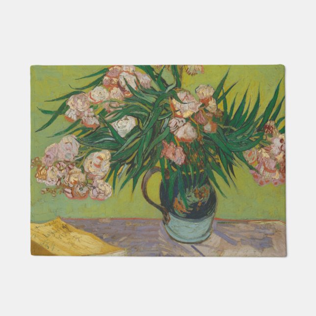Paillasson Peinture de fleur d'oléandre de Vincent Van Gogh (Devant)