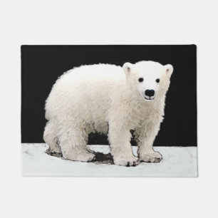 Paillasson Peinture de l'ours polaire - Art original de la fa