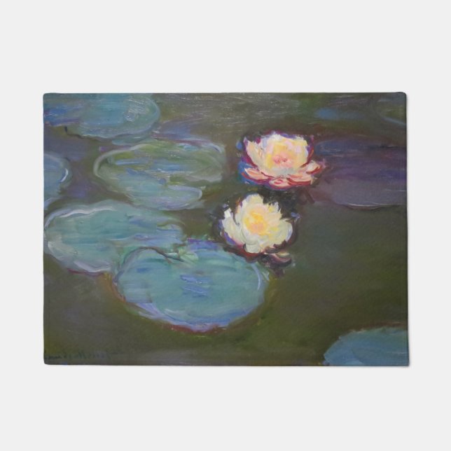 Paillasson Peinture de nénuphars d'étang de Monet (Devant)