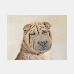 Paillasson Peinture de Shar Pei - Cute Original Dog Art