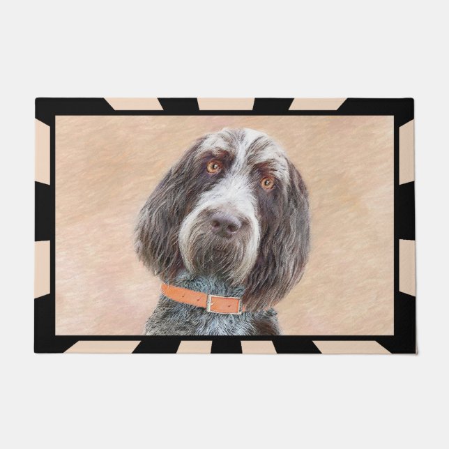 Paillasson Peinture de Spinone Italiano - Beau Chien original (Devant)