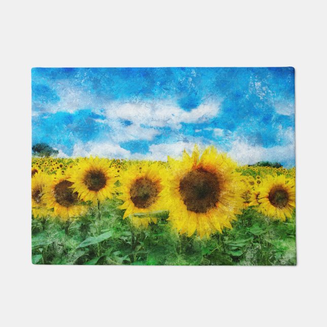 Paillasson Peinture de tournesols (Devant)