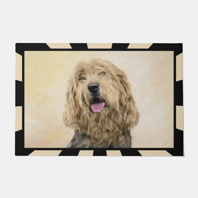 Paillasson Peinture d'Otterhound - Art original de chien (Devant)