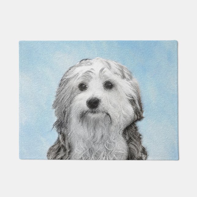 Paillasson Peinture Lowchen - Cute Original Chien Art (Devant)