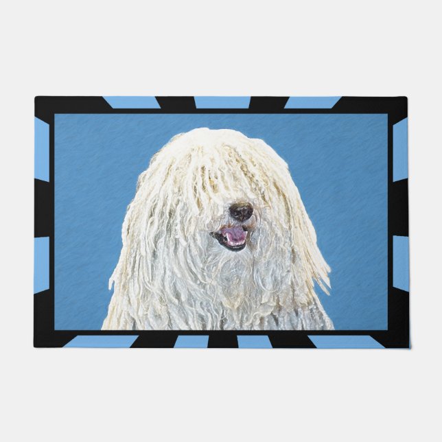 Paillasson Peinture Puli - Cute Original Chien Art (Devant)