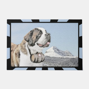 Paillasson Peinture Saint Bernard - Cute Original Chien Art