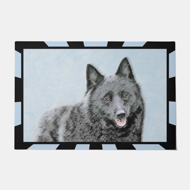 Paillasson Peinture Schipperke - Cute Original Chien Art (Devant)