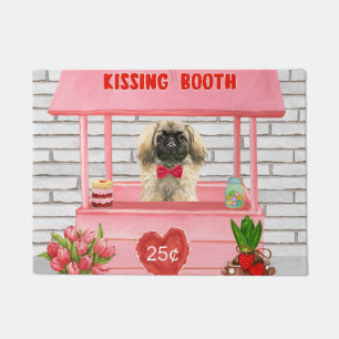 Paillasson pekingese Chien Valentine's Day Kissing Booth