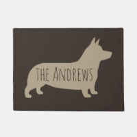 Pembroke Welsh Corgi Silhouette avec texte personn