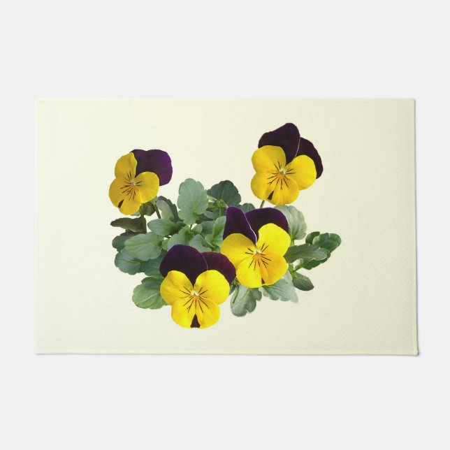 Paillasson Pensées Sorbet Saut Jaune (Devant)
