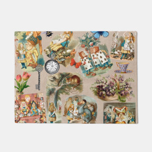 Paillasson Pépinière Alice Colorée Classique Wonderland 1800s